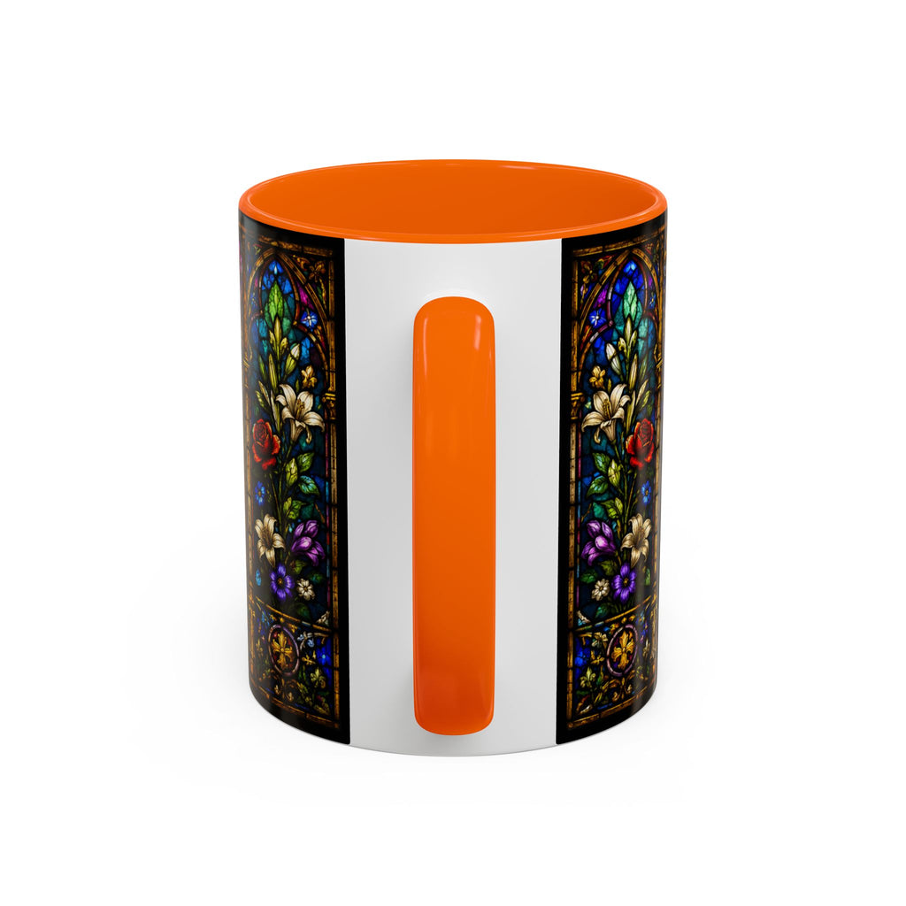 Jesus Crucifixion Mug, Christian Coffee Cup, Stained Glass Cross Mug, Faith Bible Mug, Religious Gift, Holy Bible Coffee Cup