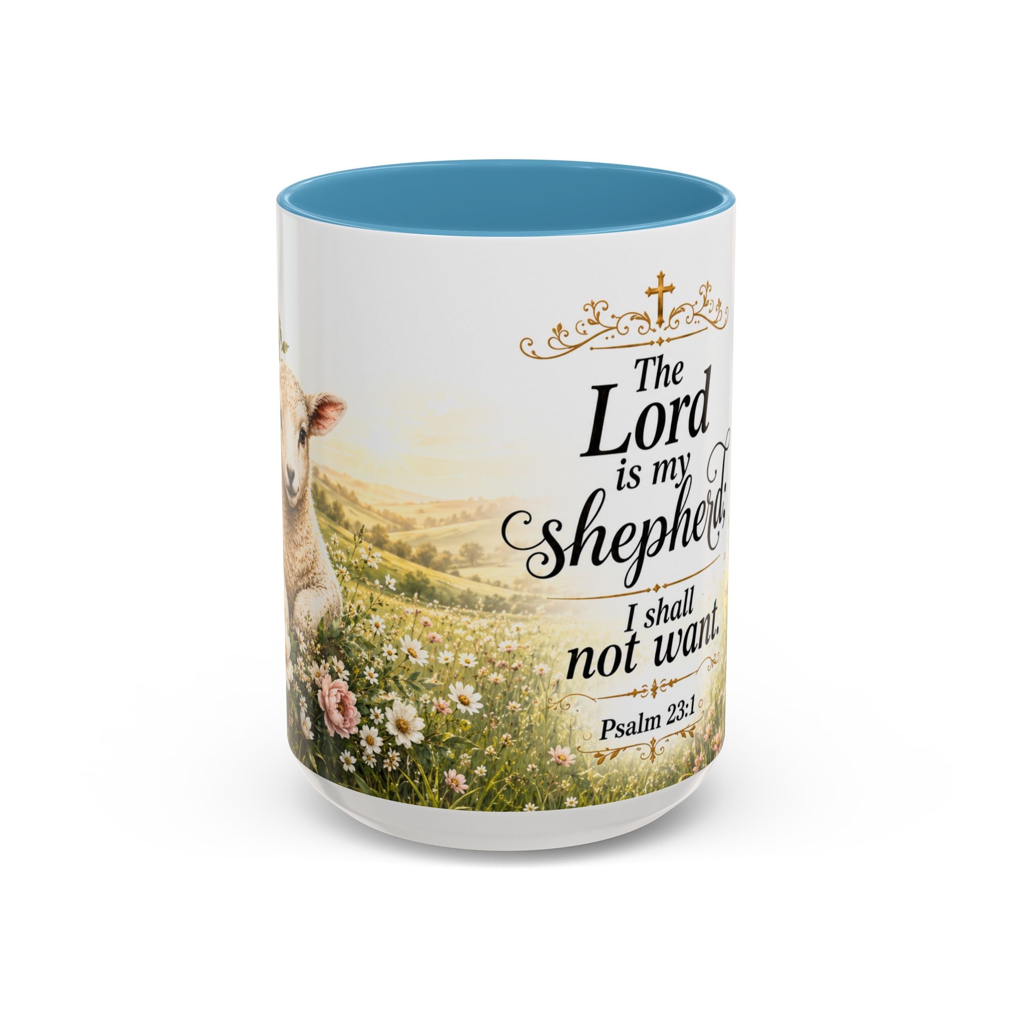 Innocence & Surrender to God Accent Coffee Mug | Religious Faith Scripture