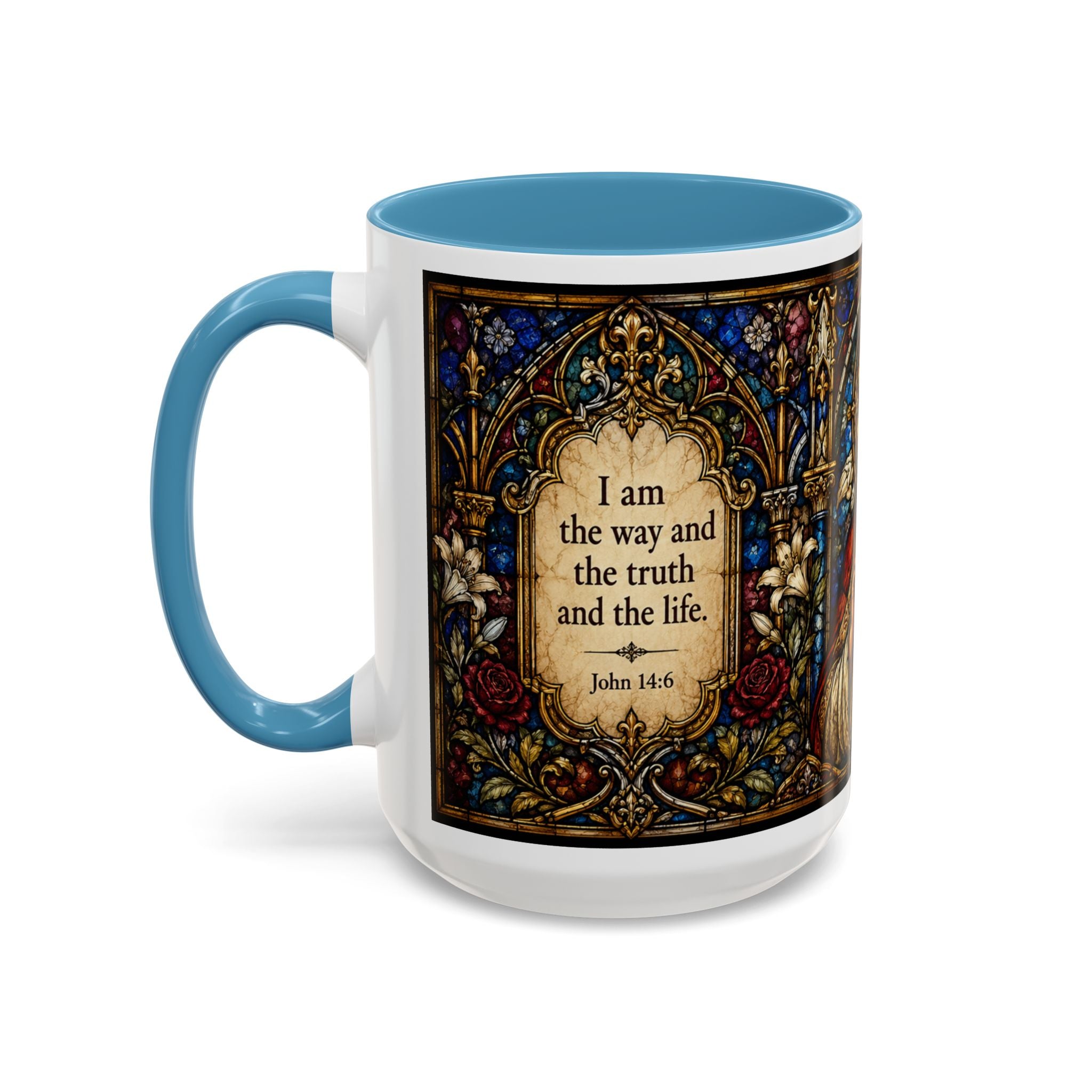 Sacred Heart Jesus Stained Glass Mug | Accent Coffee Mug