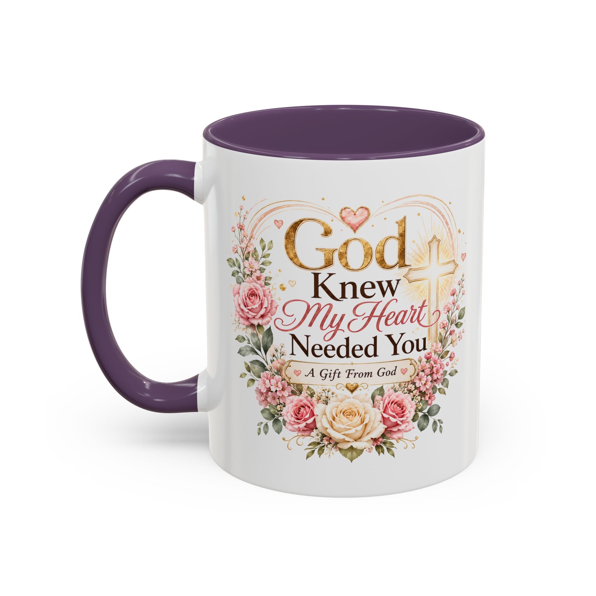 God Knew My Heart Needed You Mug, Christian Love Gift, Romantic Bible Verse Coffee Cup, Gift for Wife Girlfriend Husband Boyfriend