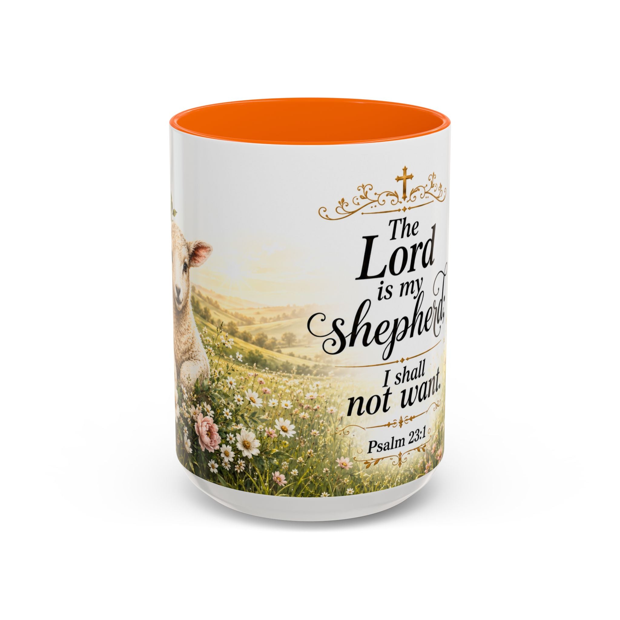 Innocence & Surrender to God Accent Coffee Mug | Religious Faith Scripture