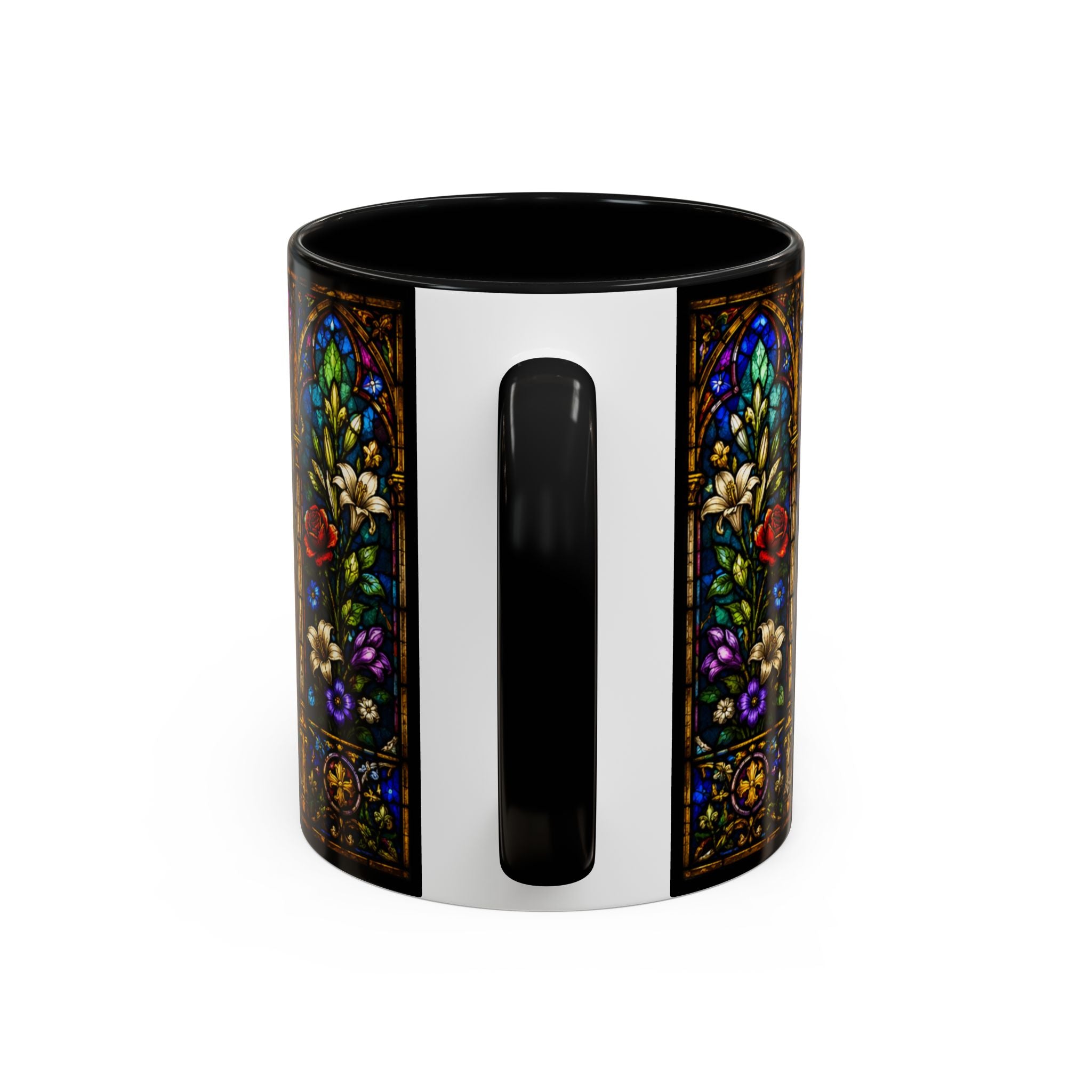 Jesus Crucifixion Mug, Christian Coffee Cup, Stained Glass Cross Mug, Faith Bible Mug, Religious Gift, Holy Bible Coffee Cup