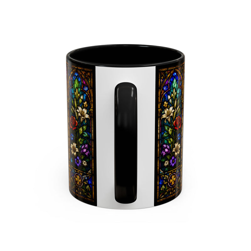 Jesus Crucifixion Mug, Christian Coffee Cup, Stained Glass Cross Mug, Faith Bible Mug, Religious Gift, Holy Bible Coffee Cup
