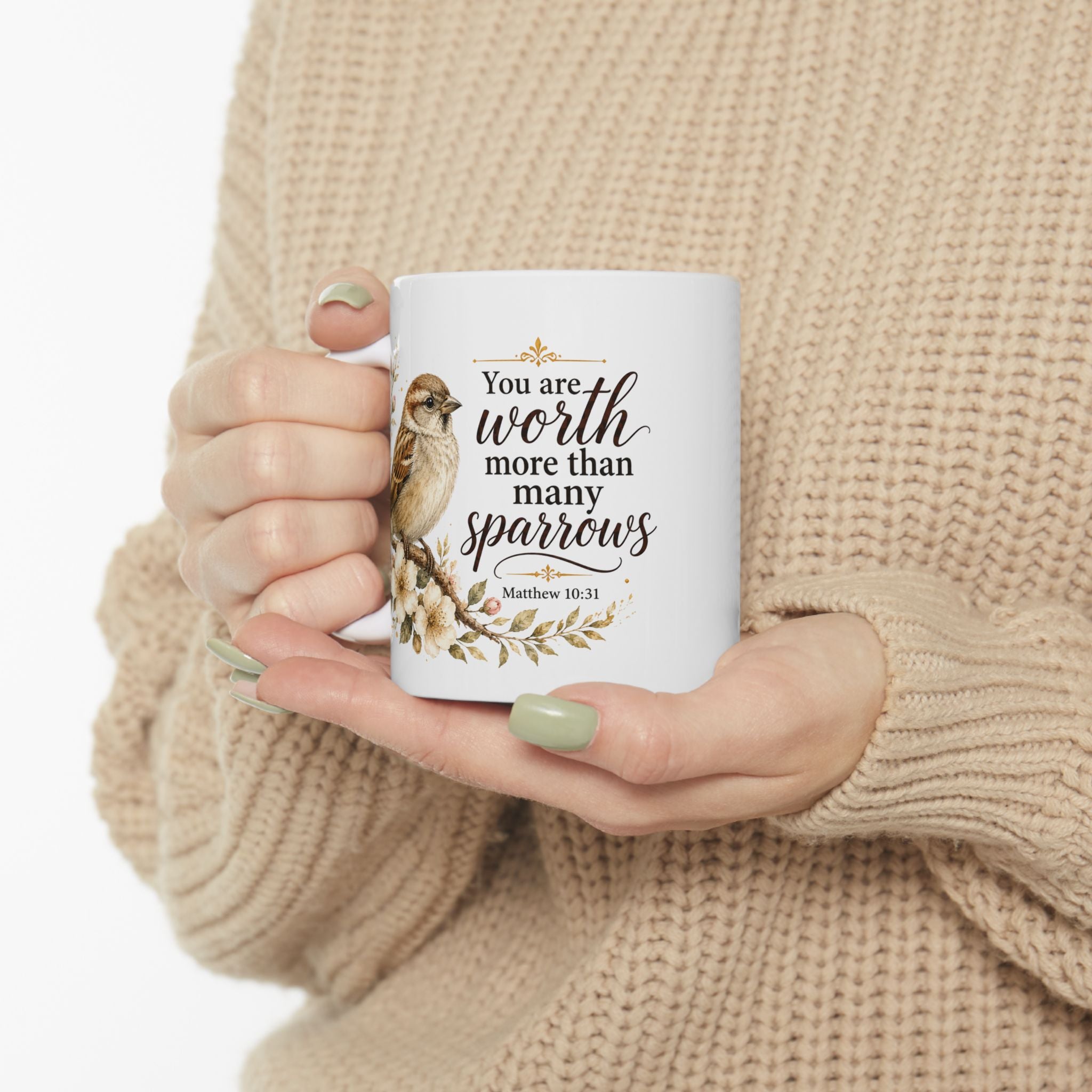 Morning Self-Worth Ceramic Mug | Inspirational Quote, Positive Affirmation