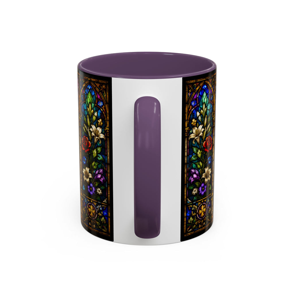 Jesus Crucifixion Mug, Christian Coffee Cup, Stained Glass Cross Mug, Faith Bible Mug, Religious Gift, Holy Bible Coffee Cup