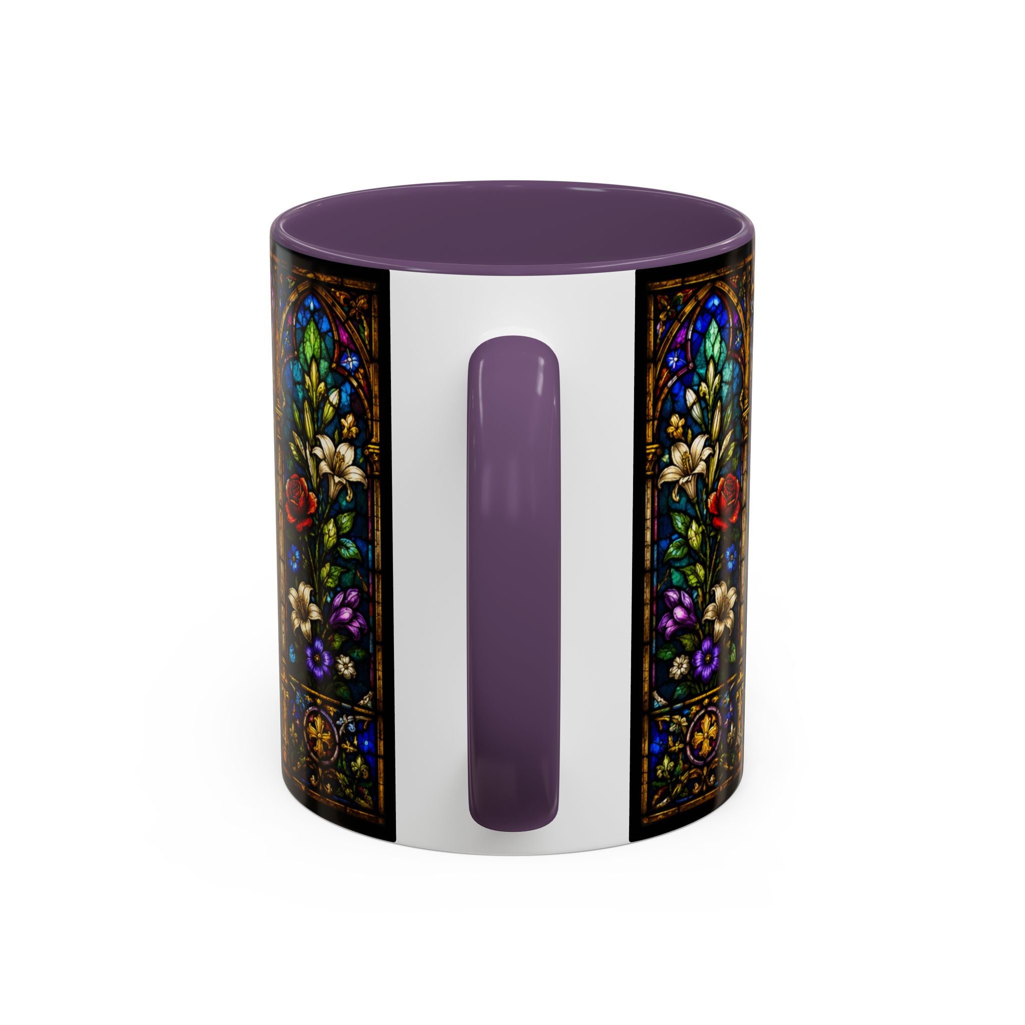 Jesus Crucifixion Mug, Christian Coffee Cup, Stained Glass Cross Mug, Faith Bible Mug, Religious Gift, Holy Bible Coffee Cup