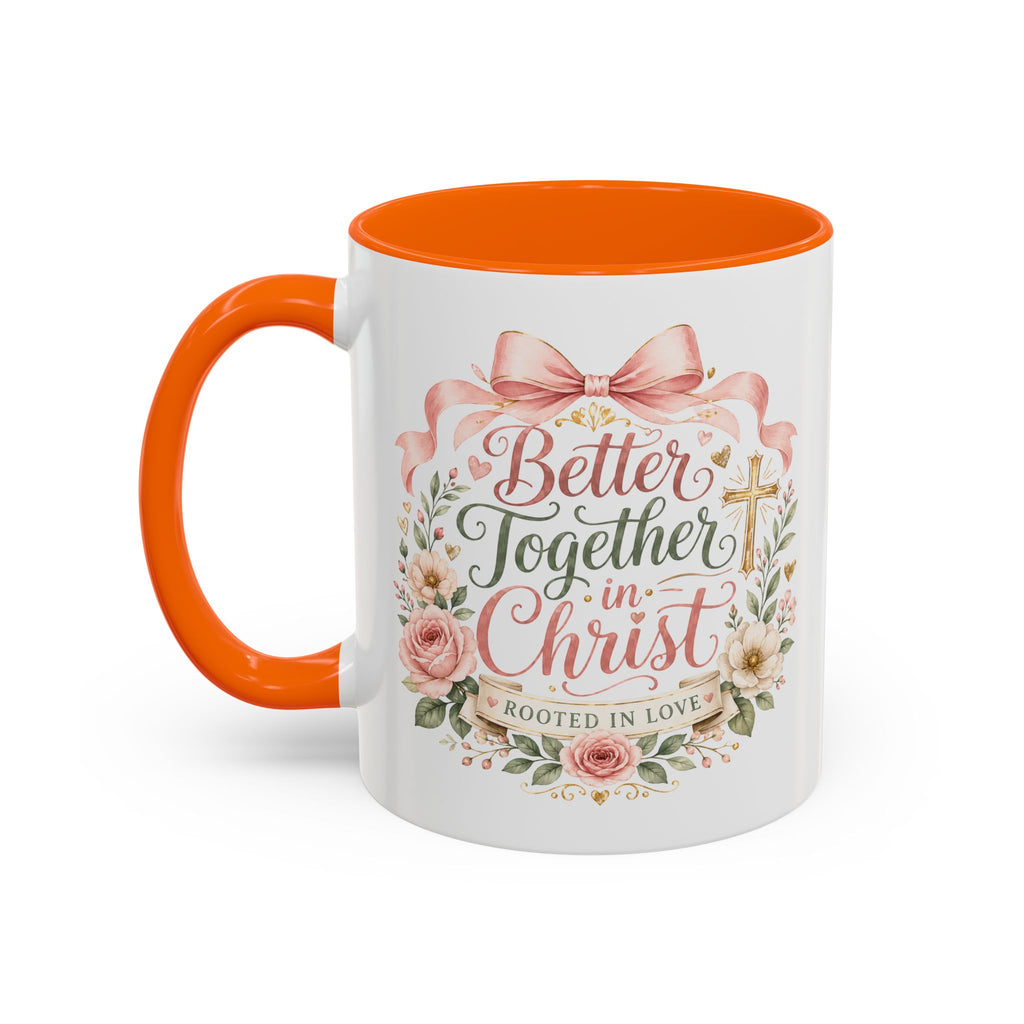 Better Together in Christ Mug, Christian Couple Gift, Rooted in Love Coffee Cup, Faith Wedding Anniversary Mug, Bible Verse Gift