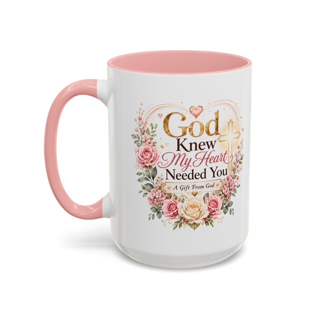 God Knew My Heart Needed You Mug, Christian Love Gift, Romantic Bible Verse Coffee Cup, Gift for Wife Girlfriend Husband Boyfriend