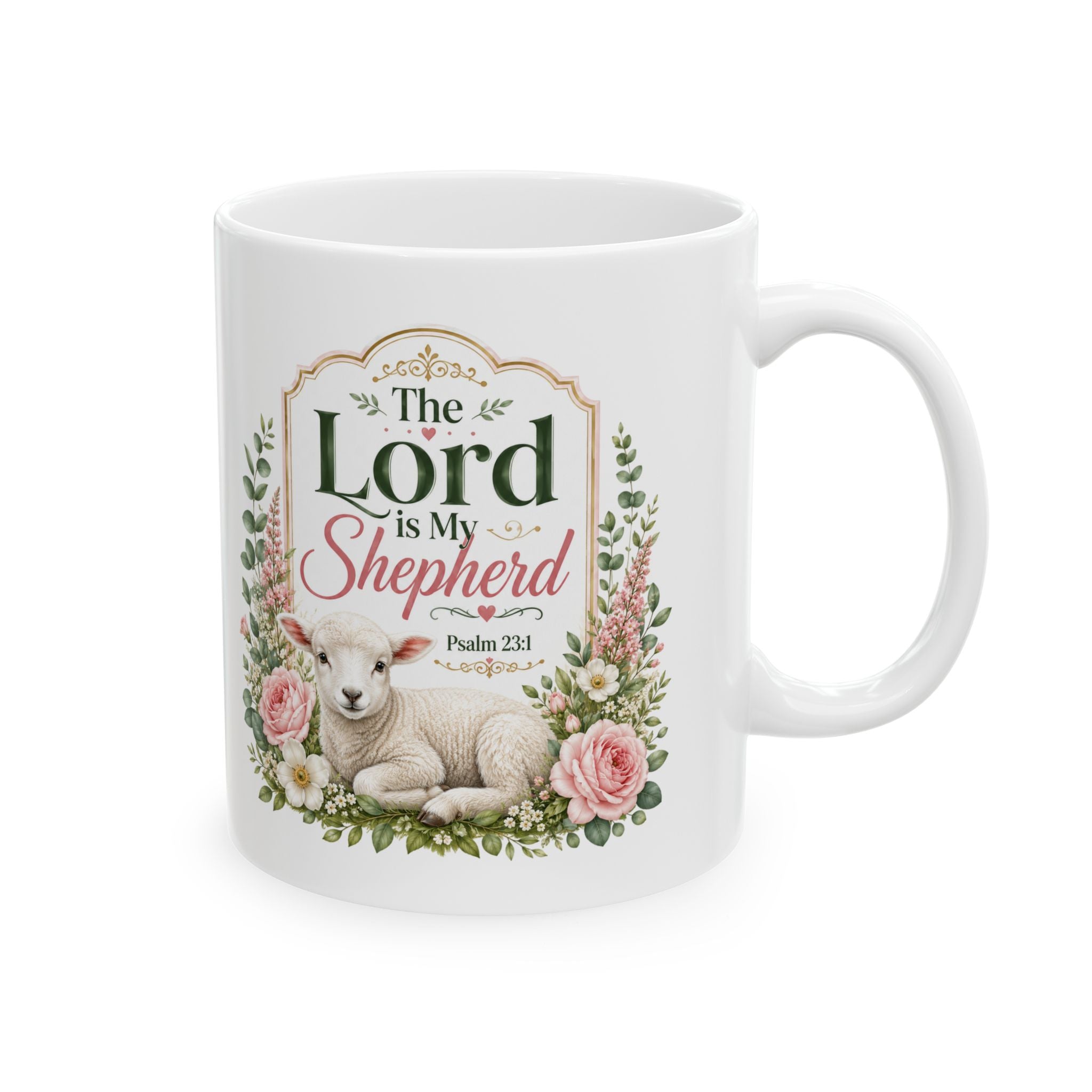 The Lord Is My Shepherd Bible Ceramic Mug | Scripture Coffee Cup