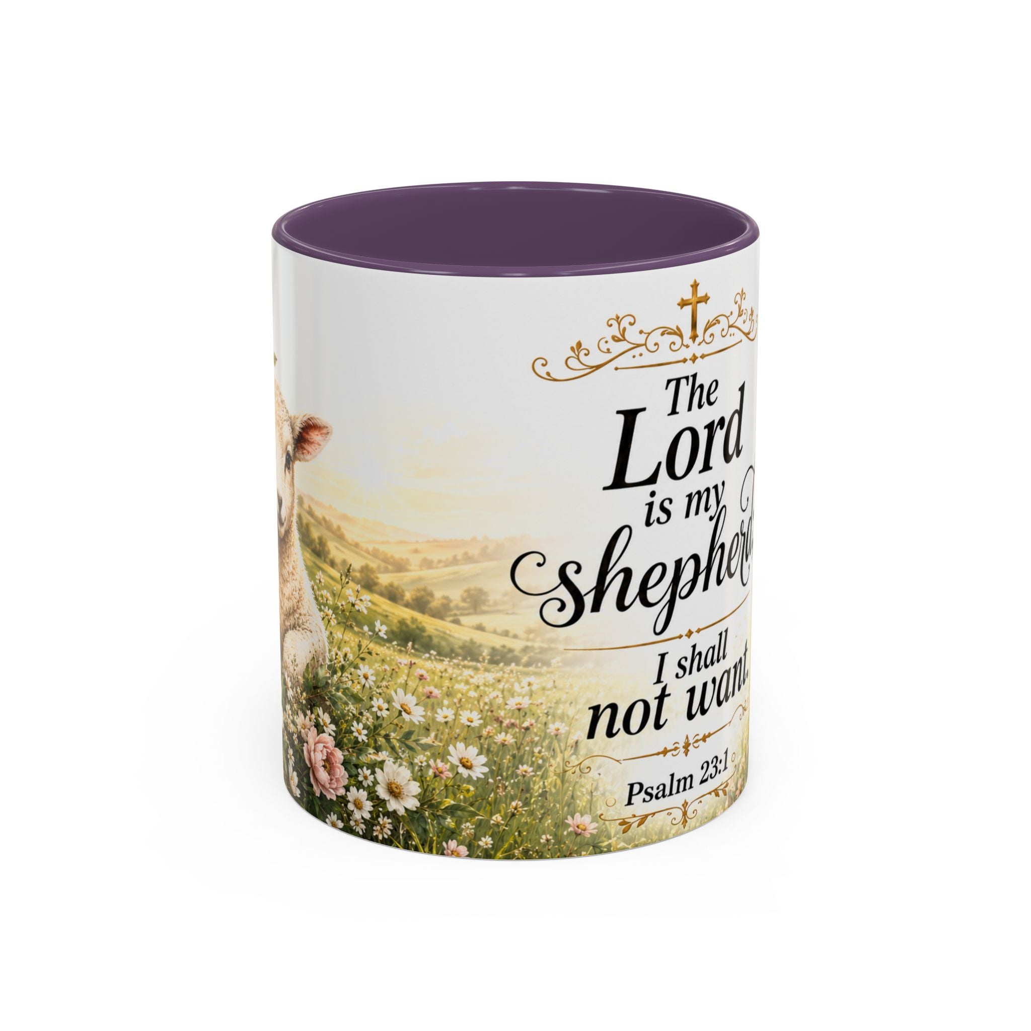 Innocence & Surrender to God Accent Coffee Mug | Religious Faith Scripture