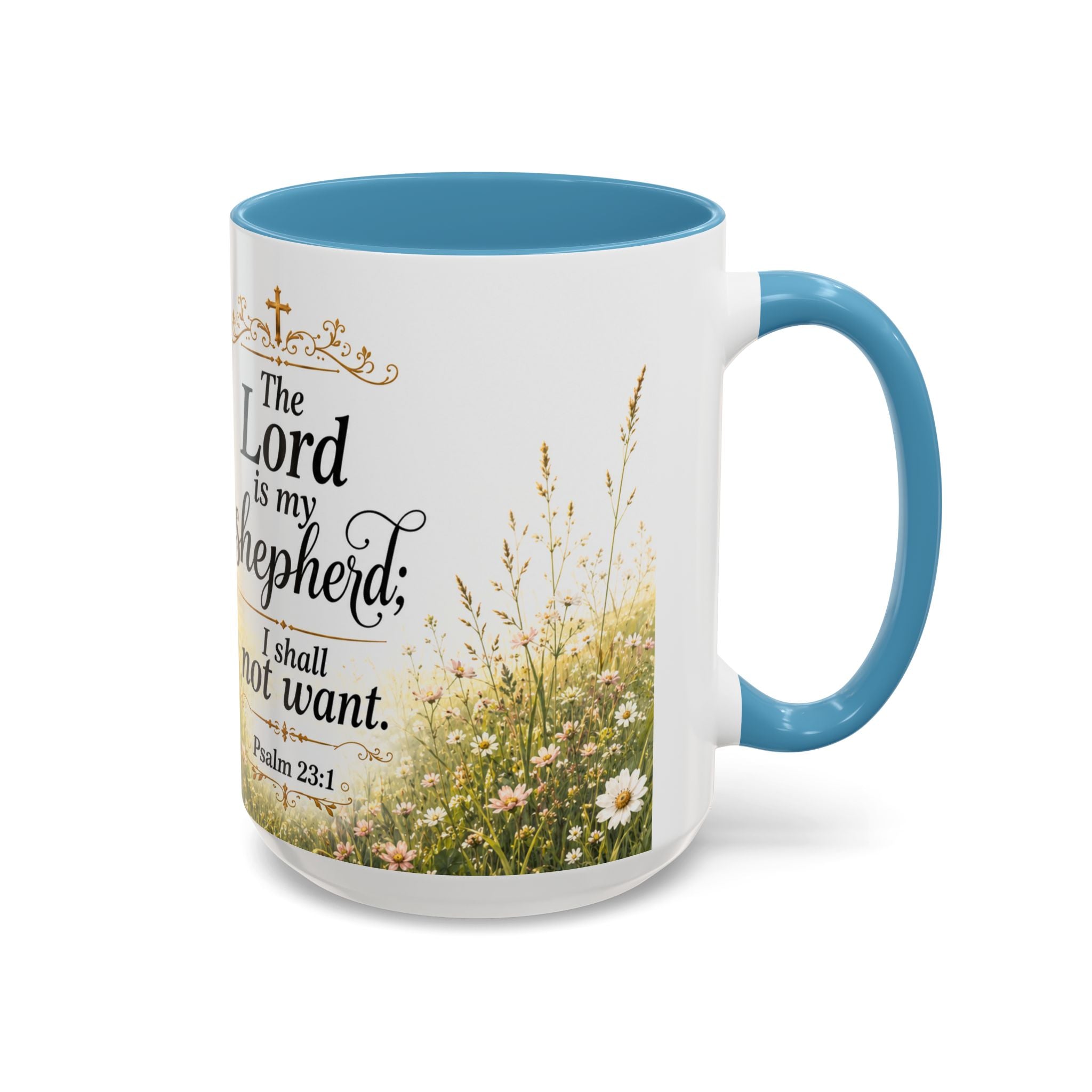 Innocence & Surrender to God Accent Coffee Mug | Religious Faith Scripture