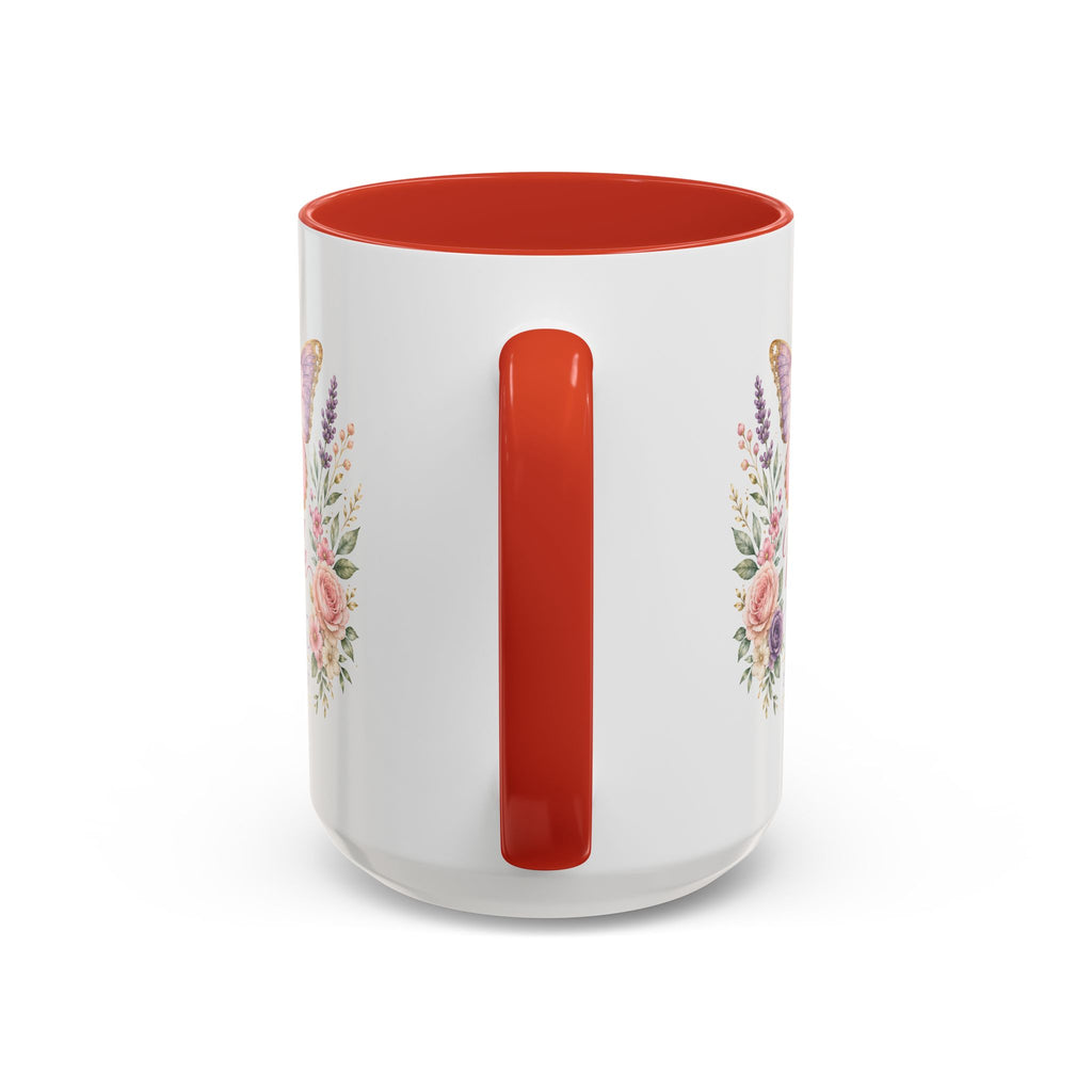 Biblical Butterfly Cup Accent Coffee Mug | Scripture Floral Ceramic