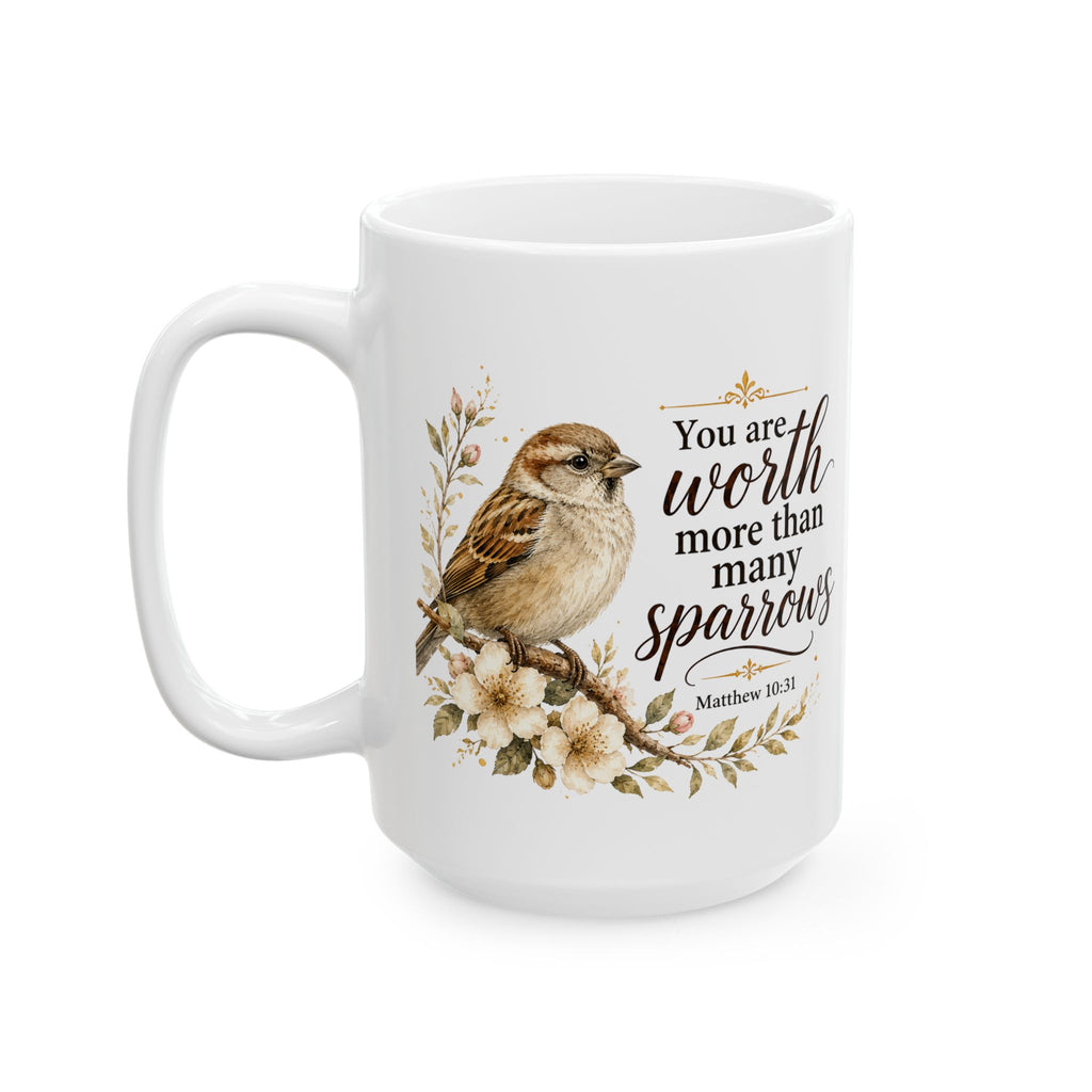 Morning Self-Worth Ceramic Mug | Inspirational Quote, Positive Affirmation