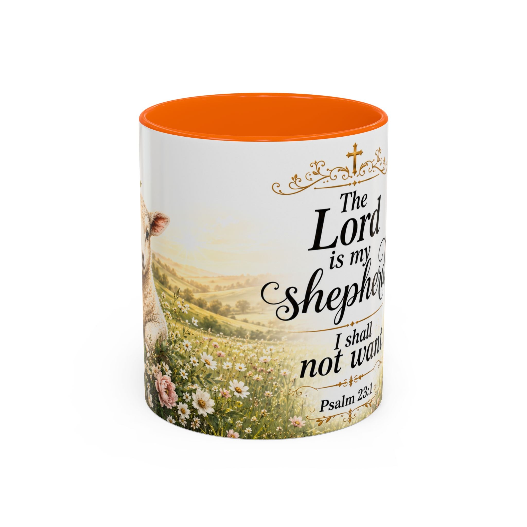 Innocence & Surrender to God Accent Coffee Mug | Religious Faith Scripture