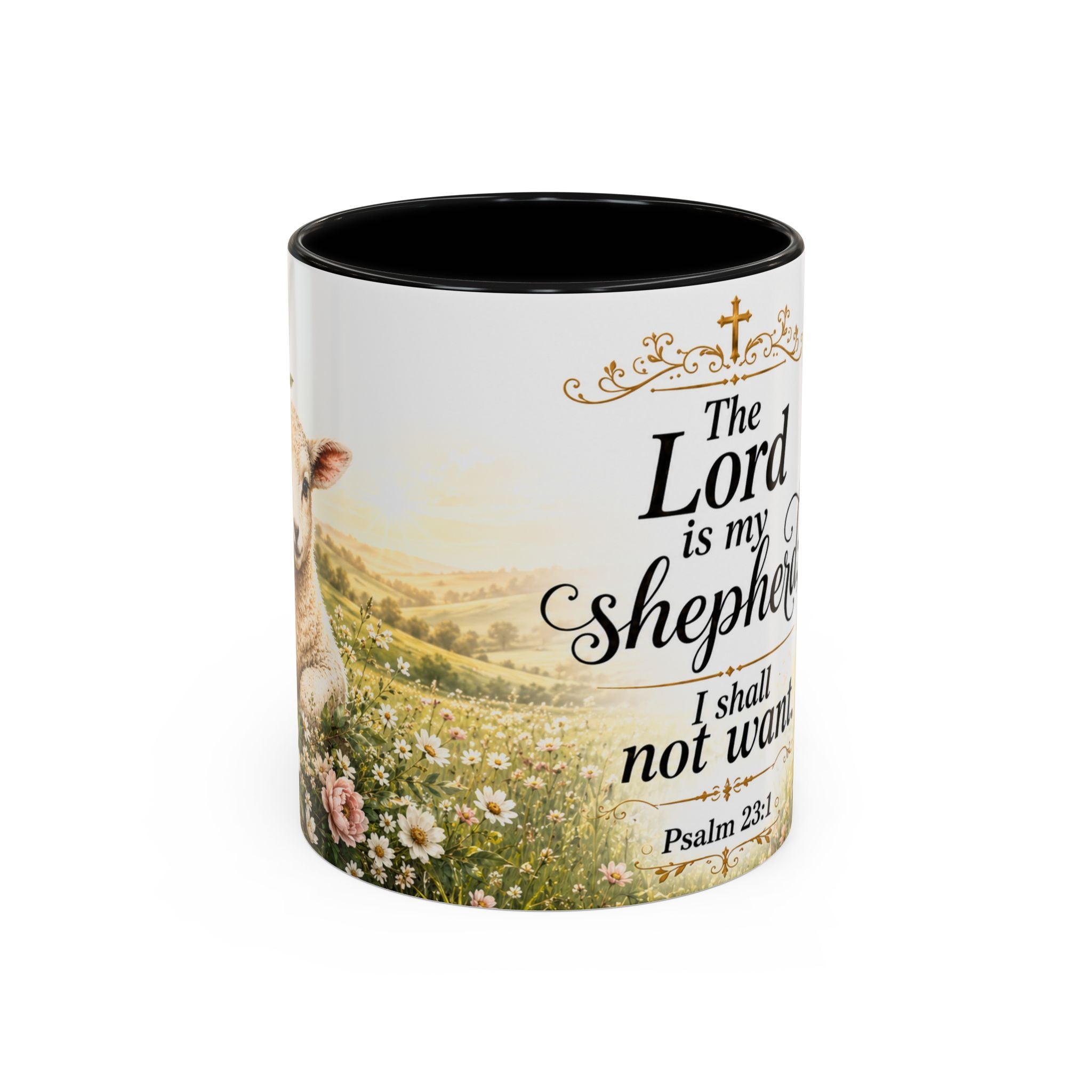 Innocence & Surrender to God Accent Coffee Mug | Religious Faith Scripture