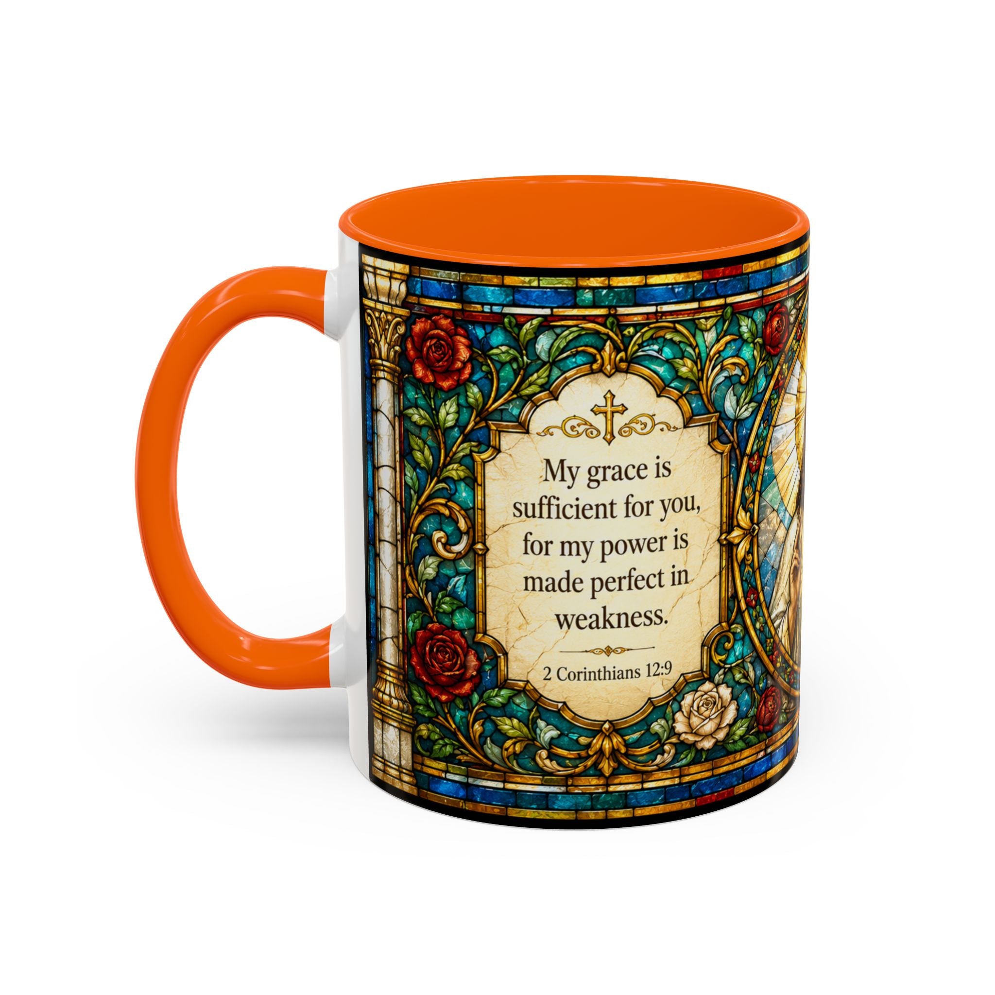 Sacred Heart Jesus Stained Glass Mug | Accent Coffee Mug 11oz 15oz