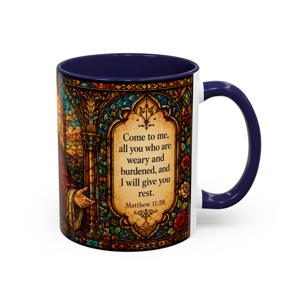 Jesus Stained Glass Artwork Mug | Accent Coffee Mug 11oz or 15oz