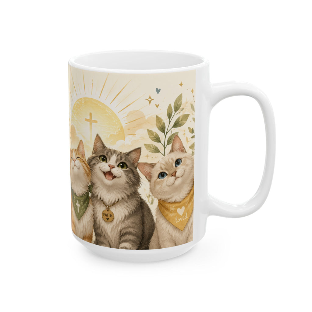 Christian Cat Mug, Blessed Day Coffee Cup, Psalm 118:24 Gift