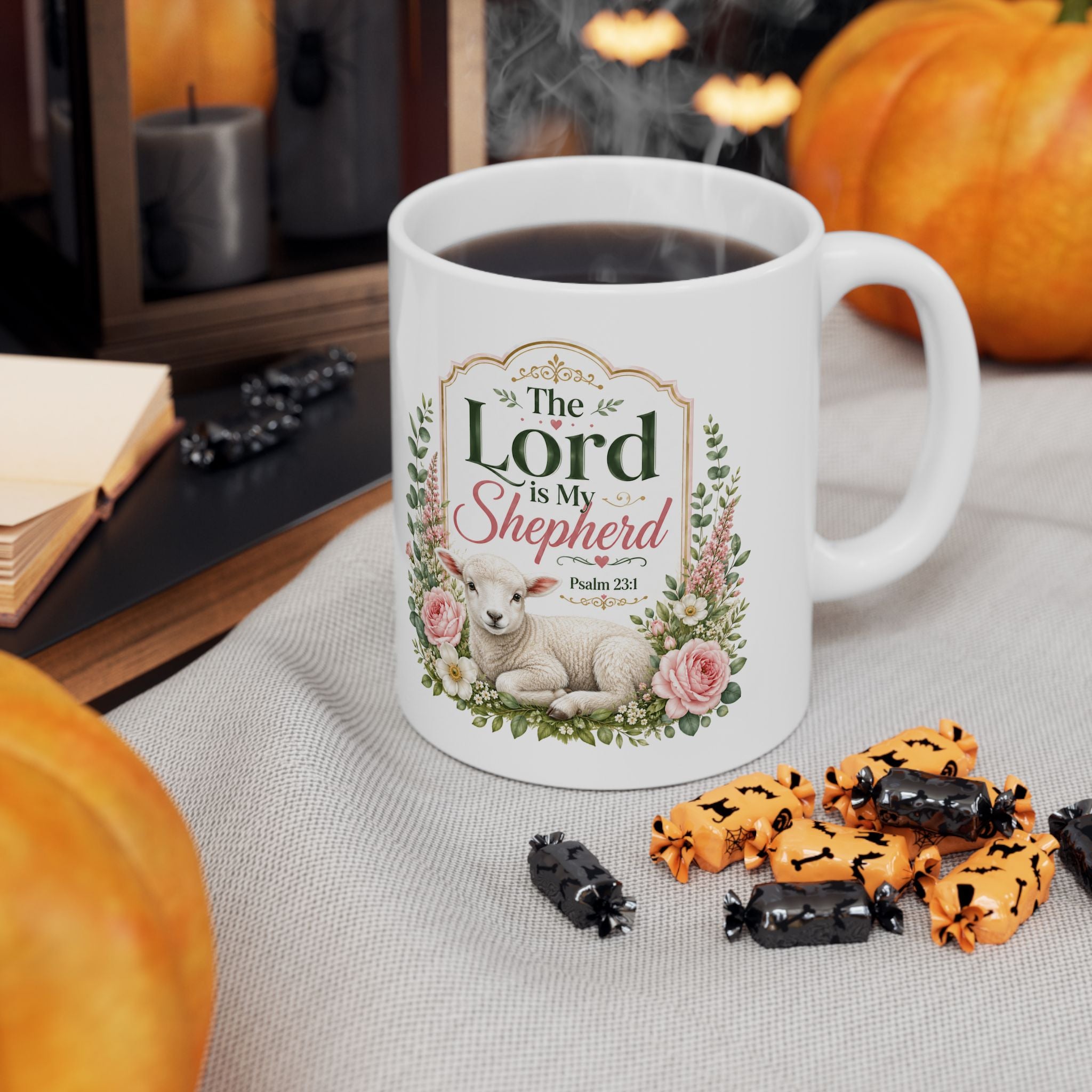 The Lord Is My Shepherd Bible Ceramic Mug | Scripture Coffee Cup