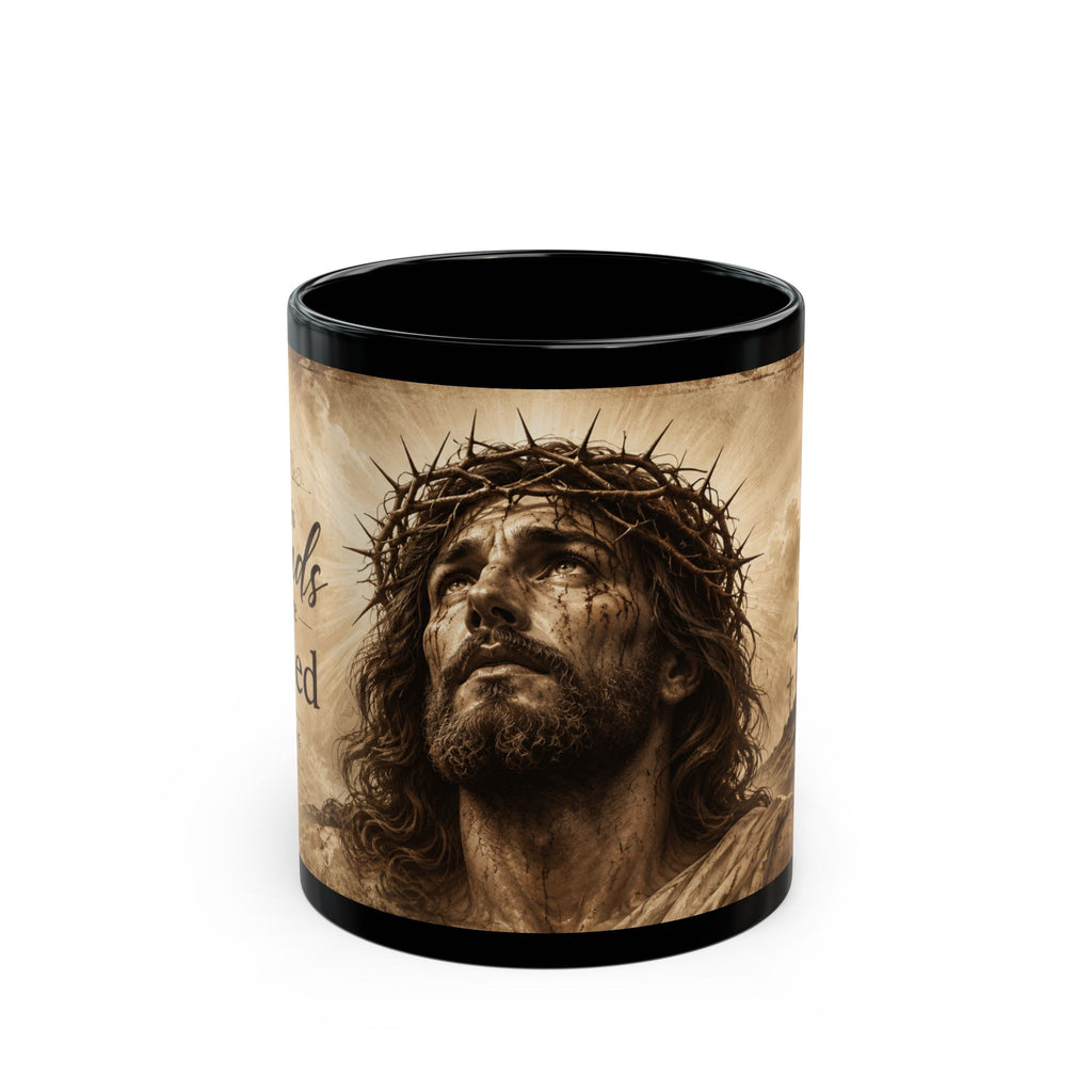 Isaiah 53:5 Christian Mug, By His Wounds We Are Healed Coffee Cup