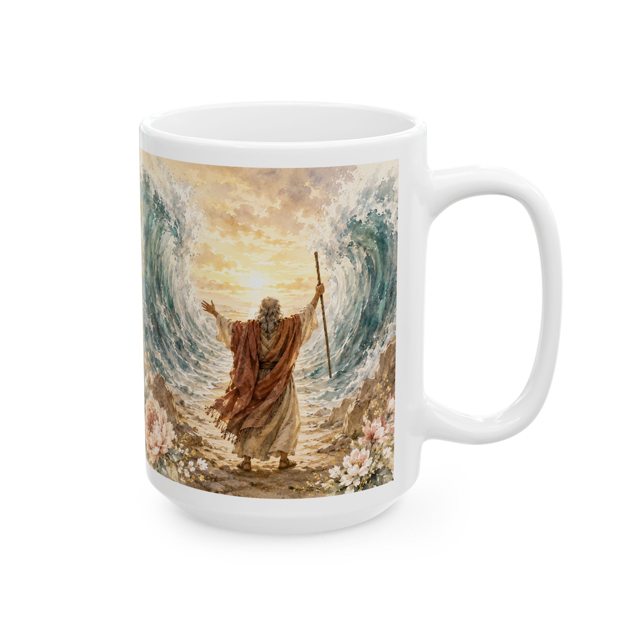 Exodus 14:21 Christian Mug, He Made a Way Through the Sea Bible Verse Coffee Cup, Faith Gift
