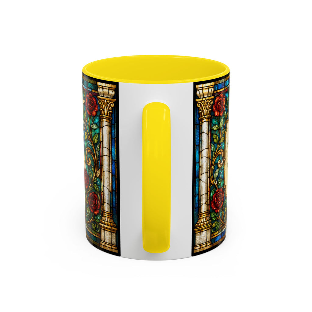 Sacred Heart Jesus Stained Glass Mug | Accent Coffee Mug 11oz 15oz