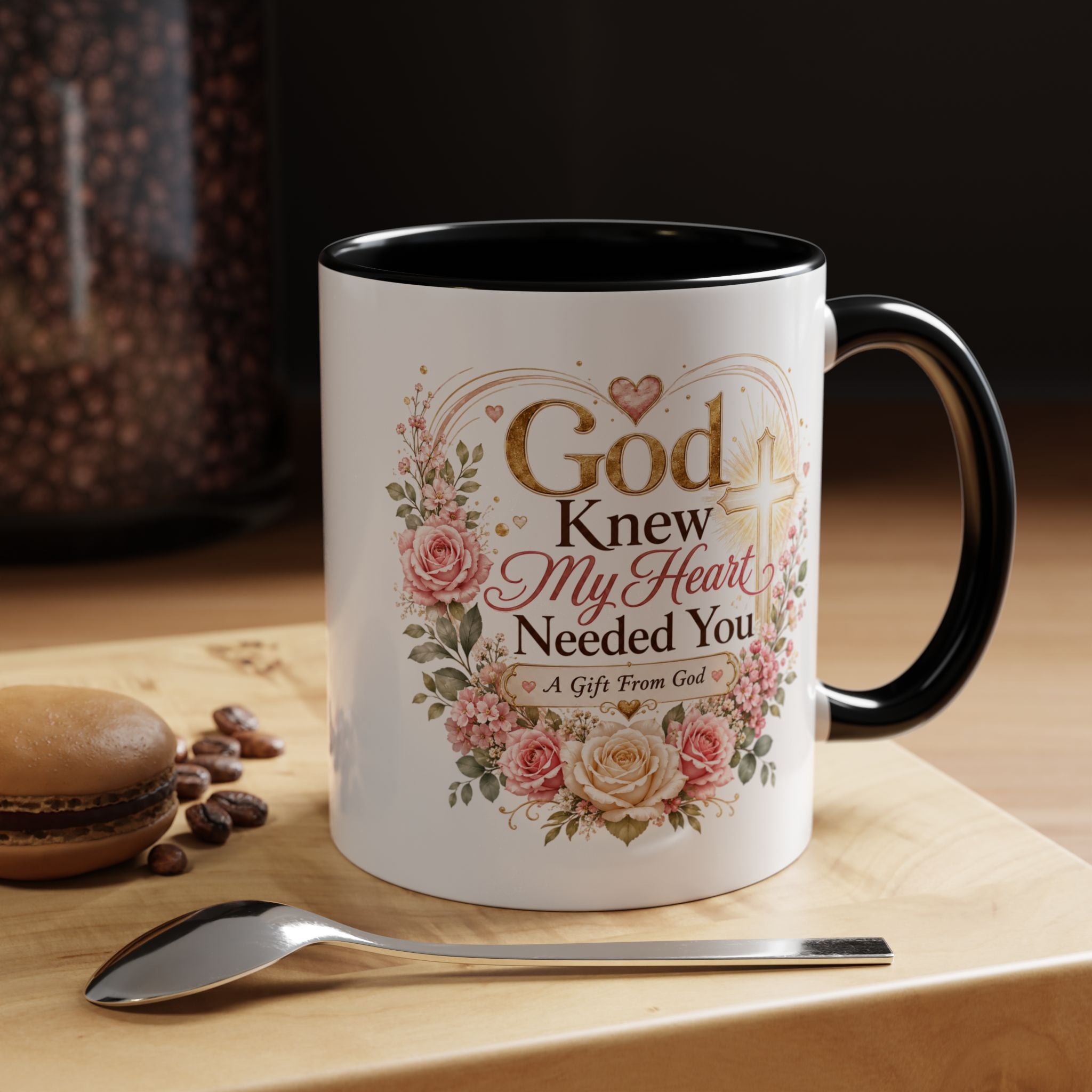 God Knew My Heart Needed You Mug, Christian Love Gift, Romantic Bible Verse Coffee Cup, Gift for Wife Girlfriend Husband Boyfriend