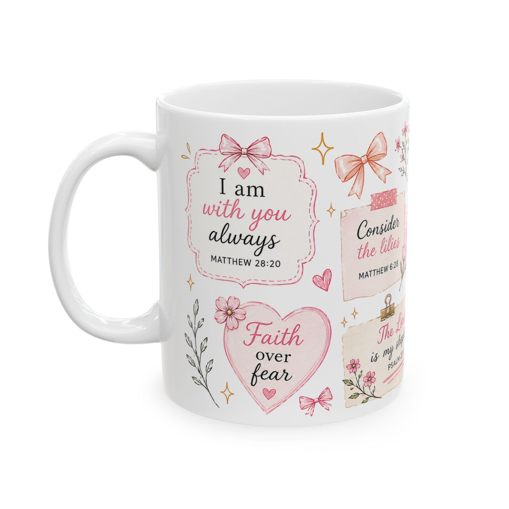 Floral Scripture Collage Mug