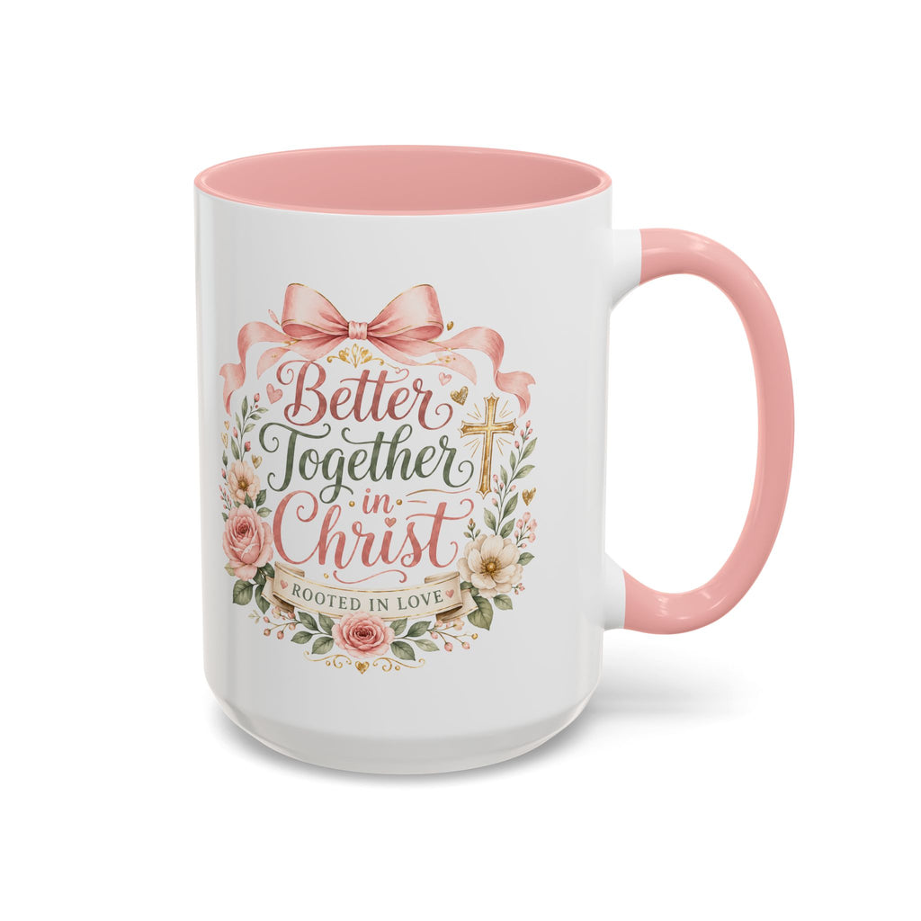 Better Together in Christ Mug, Christian Couple Gift, Rooted in Love Coffee Cup, Faith Wedding Anniversary Mug, Bible Verse Gift