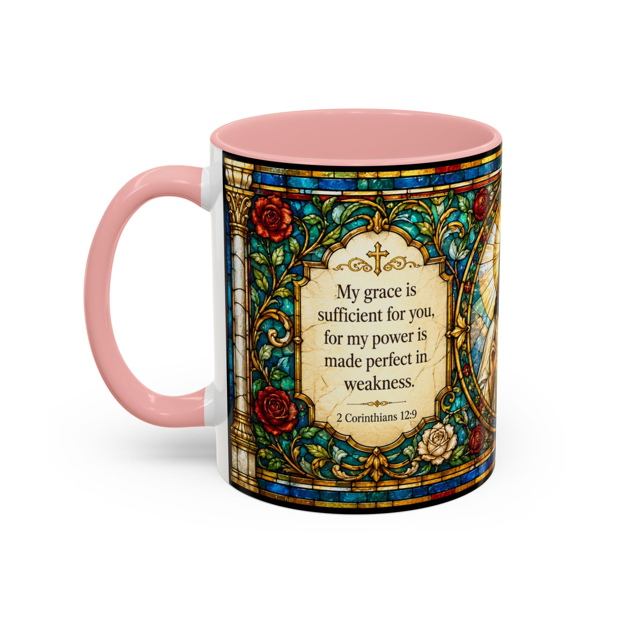 Sacred Heart Jesus Stained Glass Mug | Accent Coffee Mug 11oz 15oz