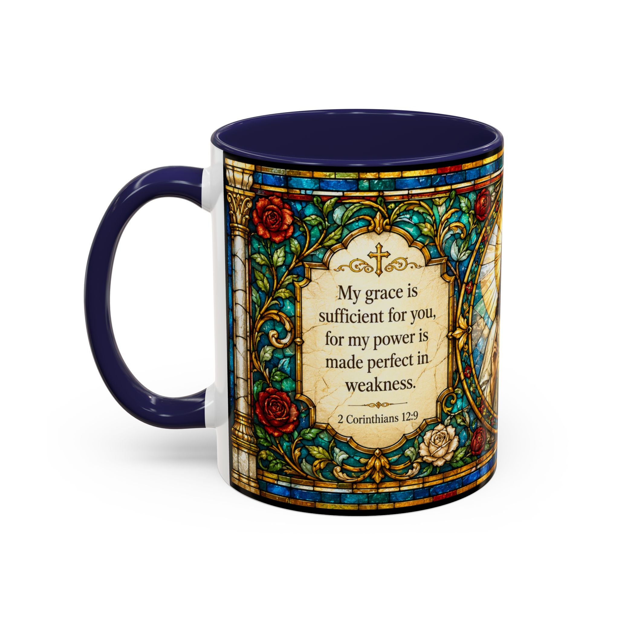 Sacred Heart Jesus Stained Glass Mug | Accent Coffee Mug 11oz 15oz