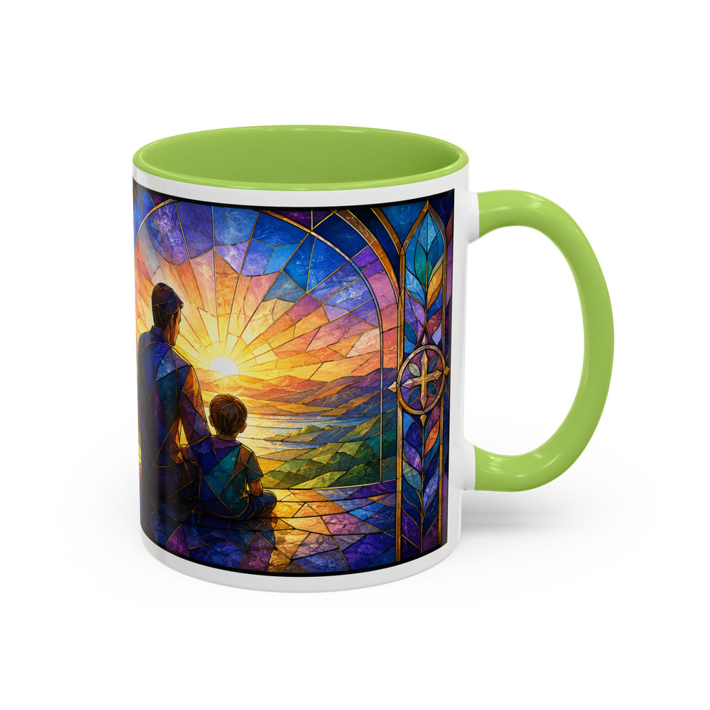 Blessed Dad Mug, Christian Fathers Day Gift, Bible Verse Mug for Dad, Proverbs 17:6 Coffee Cup, Faith Gift for Father Grandpa Husband