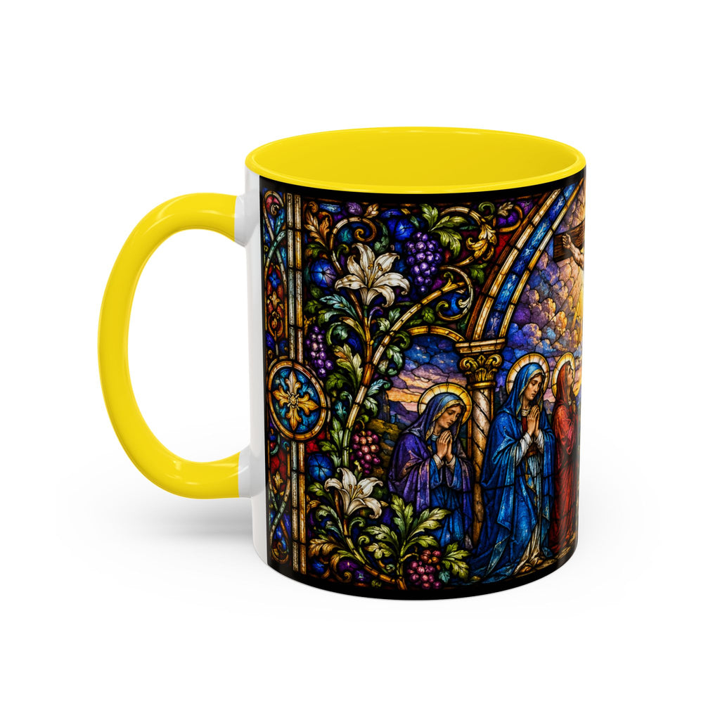 Crucifixion Stained Glass Mug | Accent Coffee Mug
