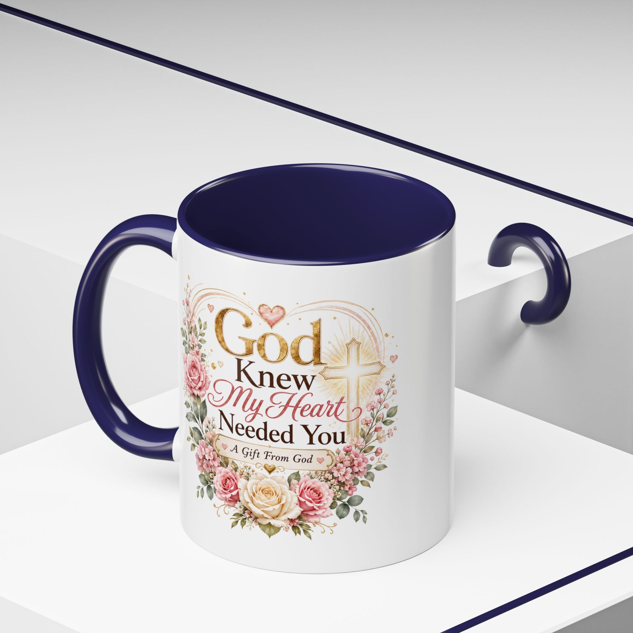 God Knew My Heart Needed You Mug, Christian Love Gift, Romantic Bible Verse Coffee Cup, Gift for Wife Girlfriend Husband Boyfriend