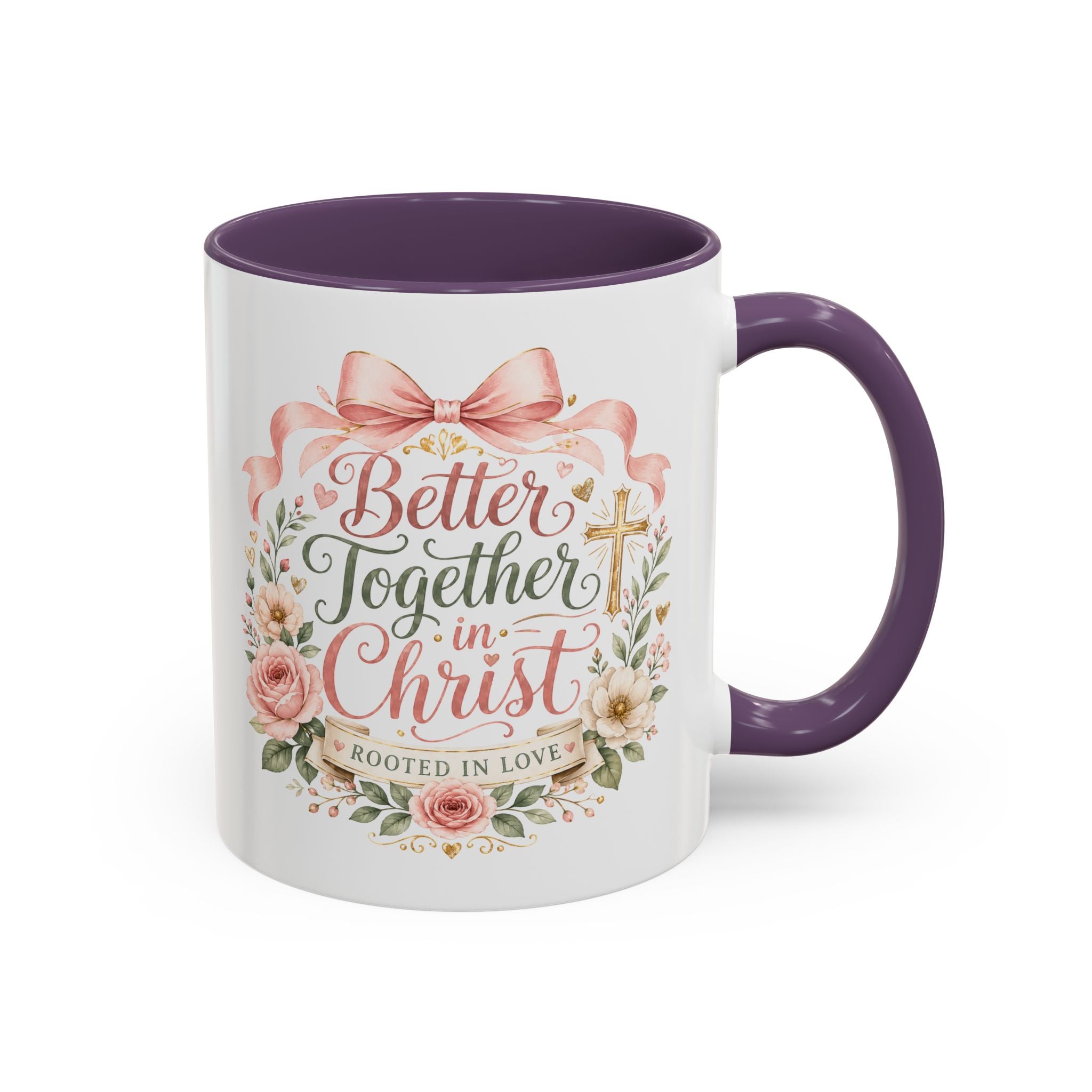 Better Together in Christ Mug, Christian Couple Gift, Rooted in Love Coffee Cup, Faith Wedding Anniversary Mug, Bible Verse Gift