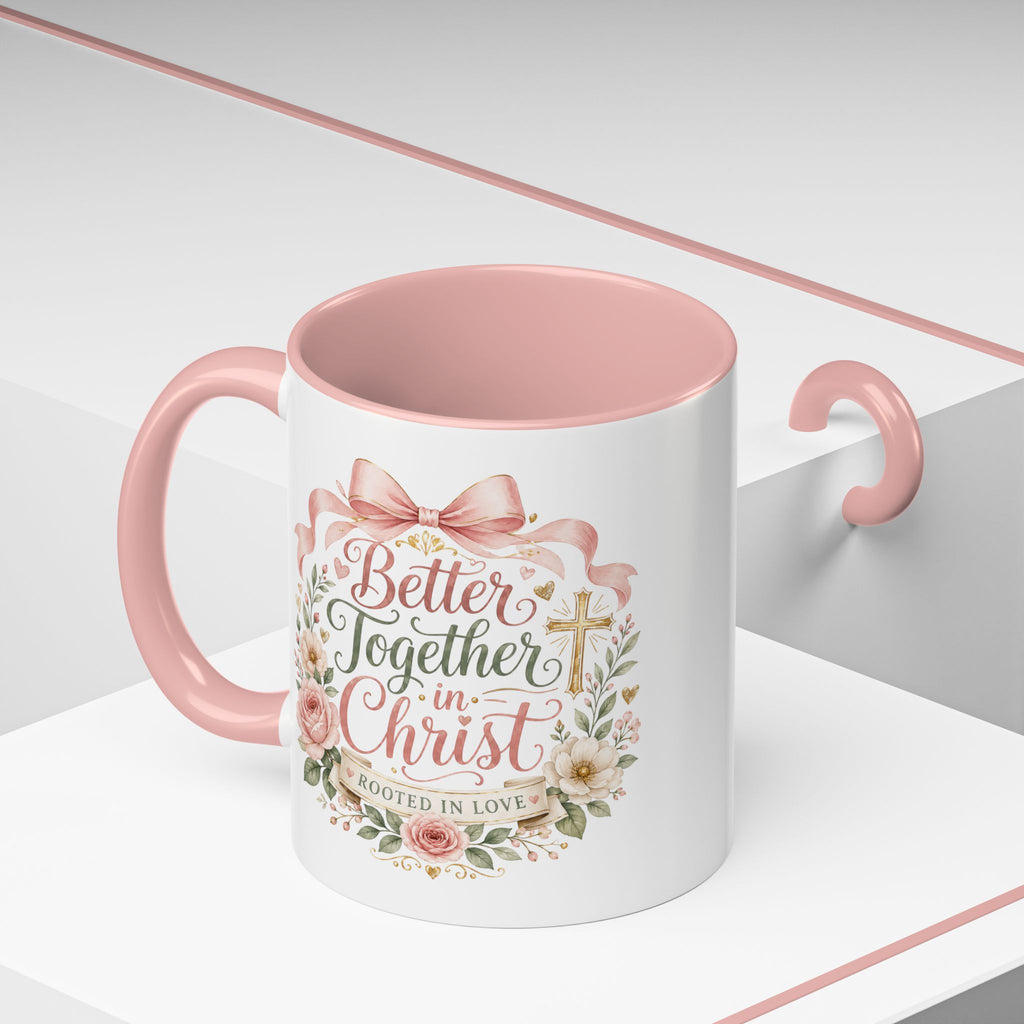 Better Together in Christ Mug, Christian Couple Gift, Rooted in Love Coffee Cup, Faith Wedding Anniversary Mug, Bible Verse Gift
