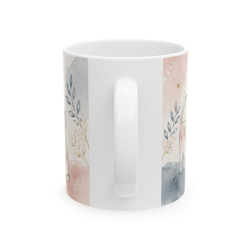 Christian Cat Mug, Blessed Day Coffee Cup, Nehemiah 8:10 Gift