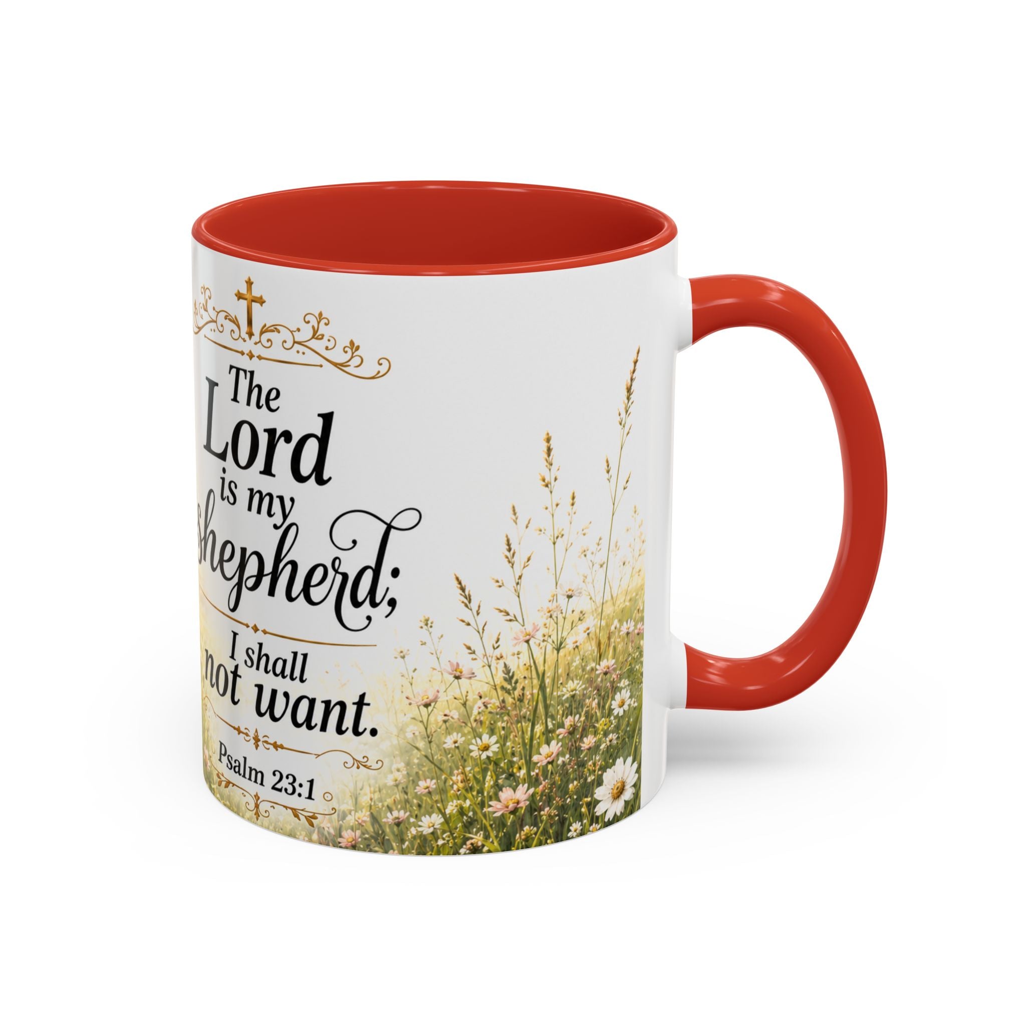 Innocence & Surrender to God Accent Coffee Mug | Religious Faith Scripture