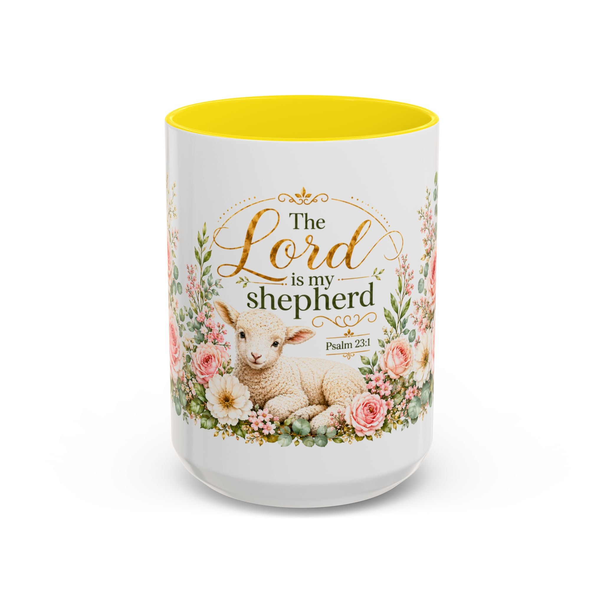 The Lord Is My Shepherd Mug, Psalm 23:1 Christian Coffee Cup, Lamb Bible Verse Mug, Faith Gift for Women Men, Religious Gift