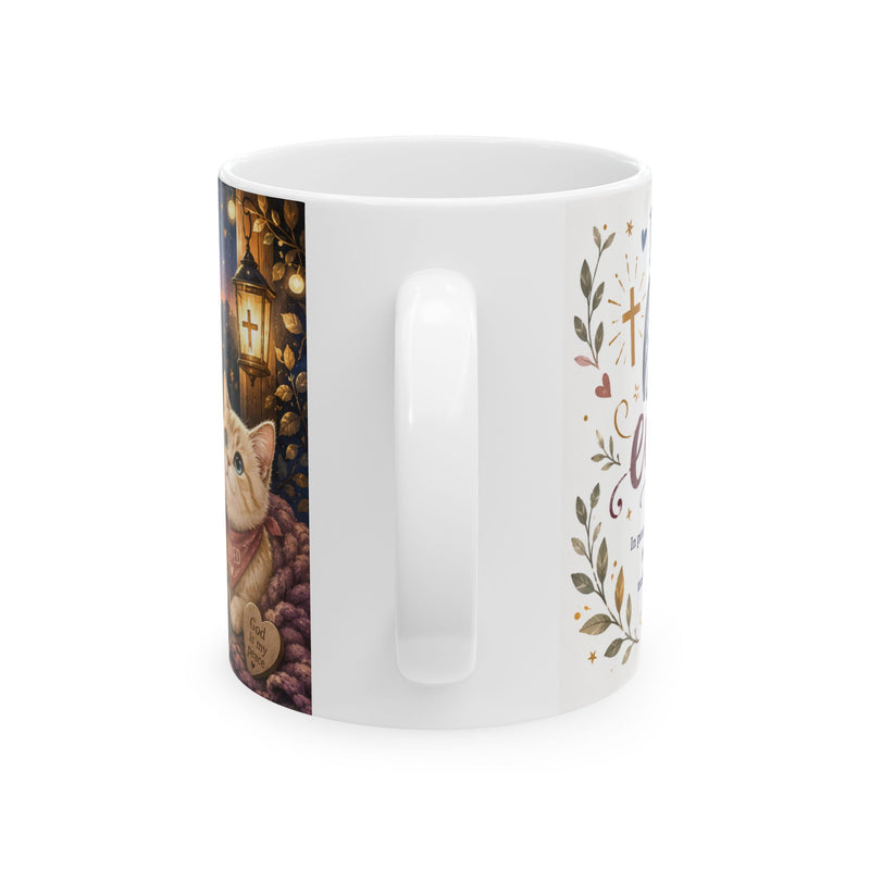 Christian Cat Mug, Faithful Kittens Coffee Cup