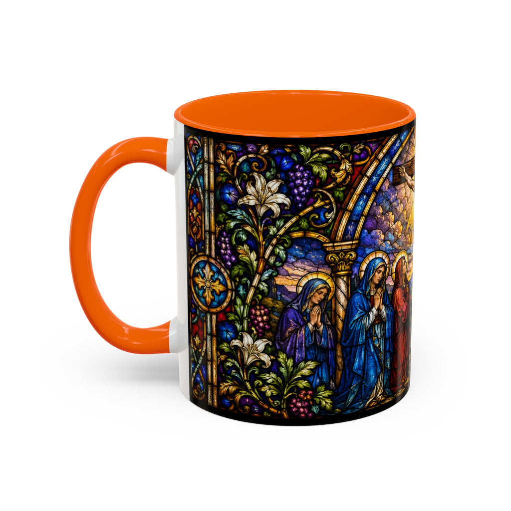Crucifixion Stained Glass Mug | Accent Coffee Mug