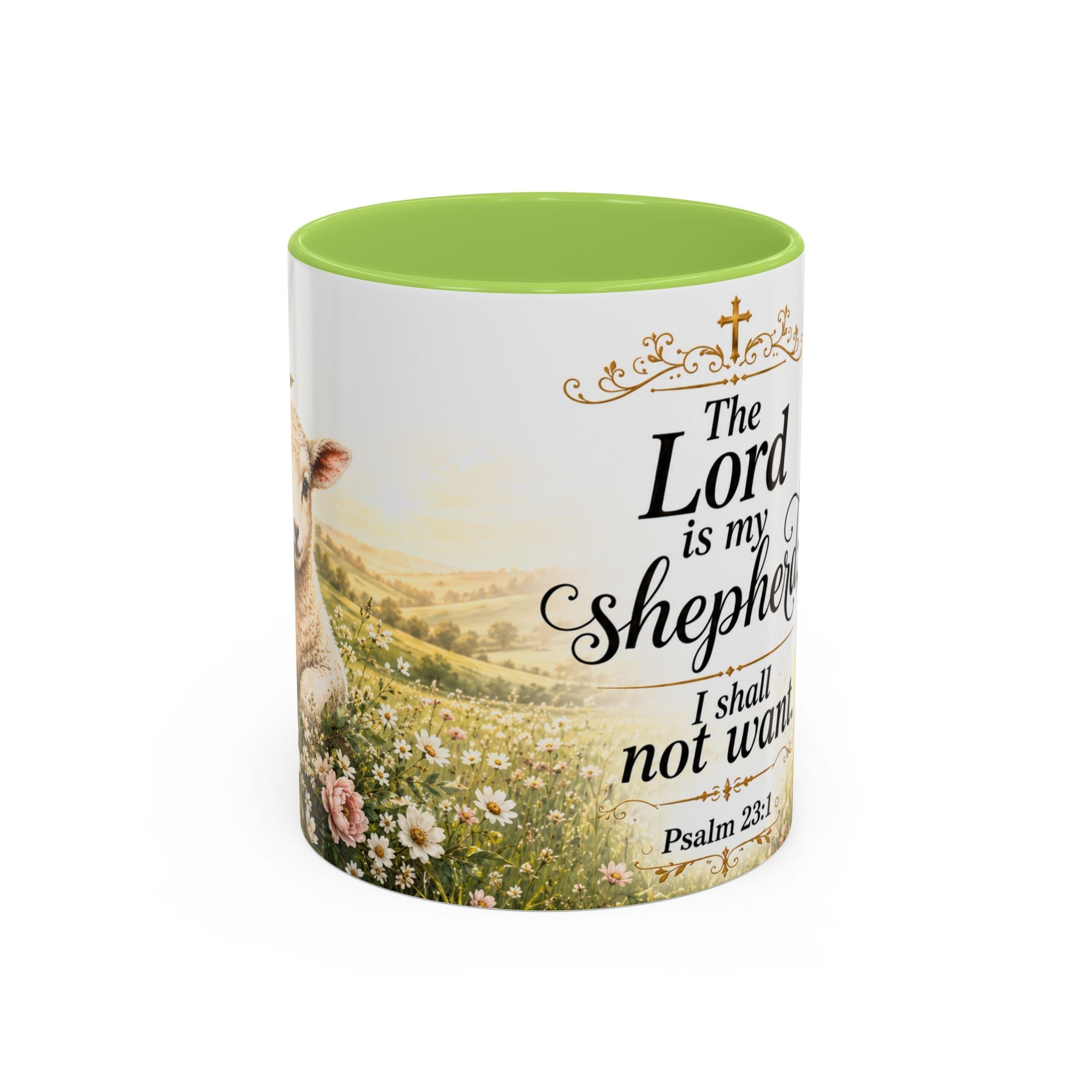 Innocence & Surrender to God Accent Coffee Mug | Religious Faith Scripture