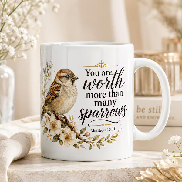 Morning Self-Worth Ceramic Mug | Inspirational Quote, Positive Affirmation